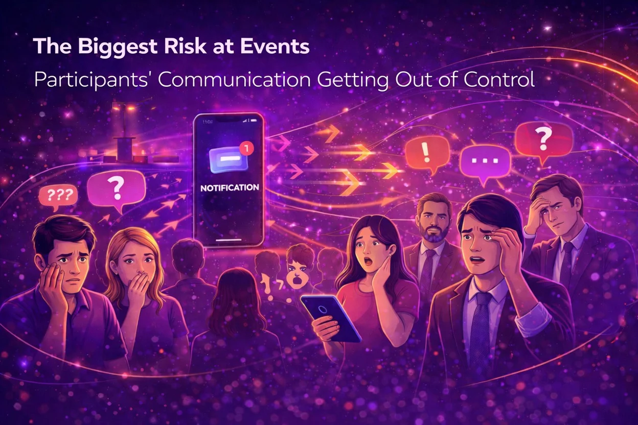 Participant communication risk in large events blog visual