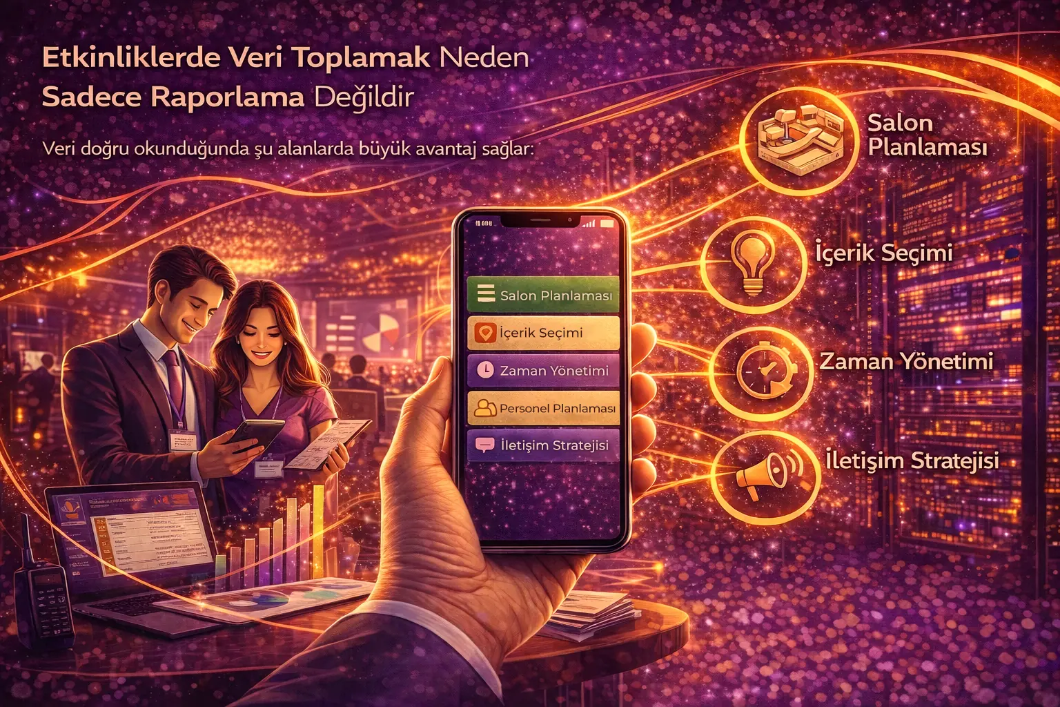 Etkinliklerde veri toplama ve raporlama blog gorseli